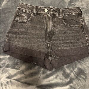 PacSun Black High-Waisted Mom Shorts